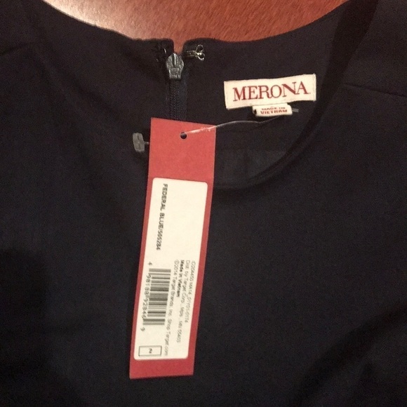 Merona Bi-Stretch Twill Dress in Federal blue navy - Picture 5 of 6